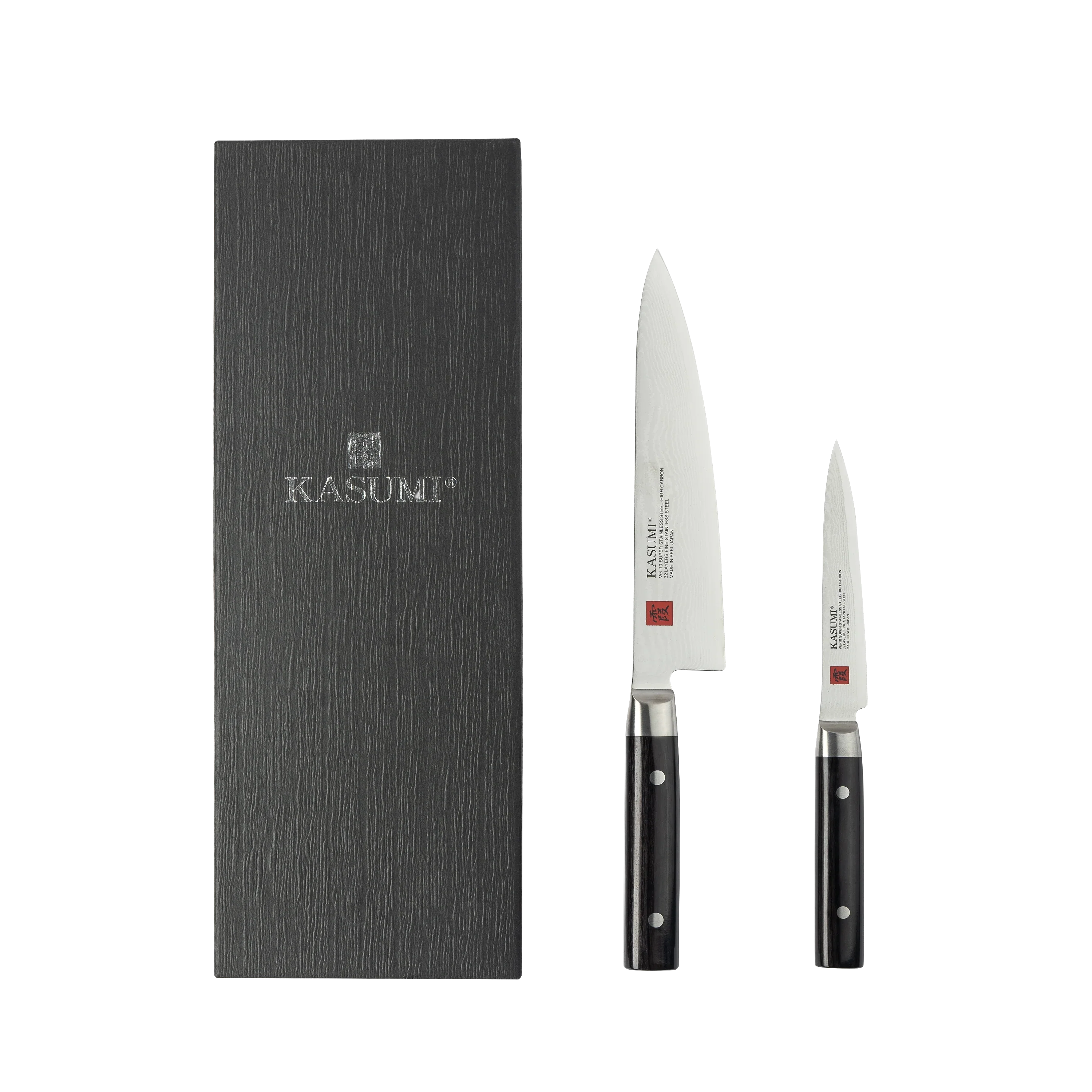 Kasumi Damascus 2-Piece Knife Set – 8" Chef + Utility, Made in Japan-Knife Set-DECOROLALA