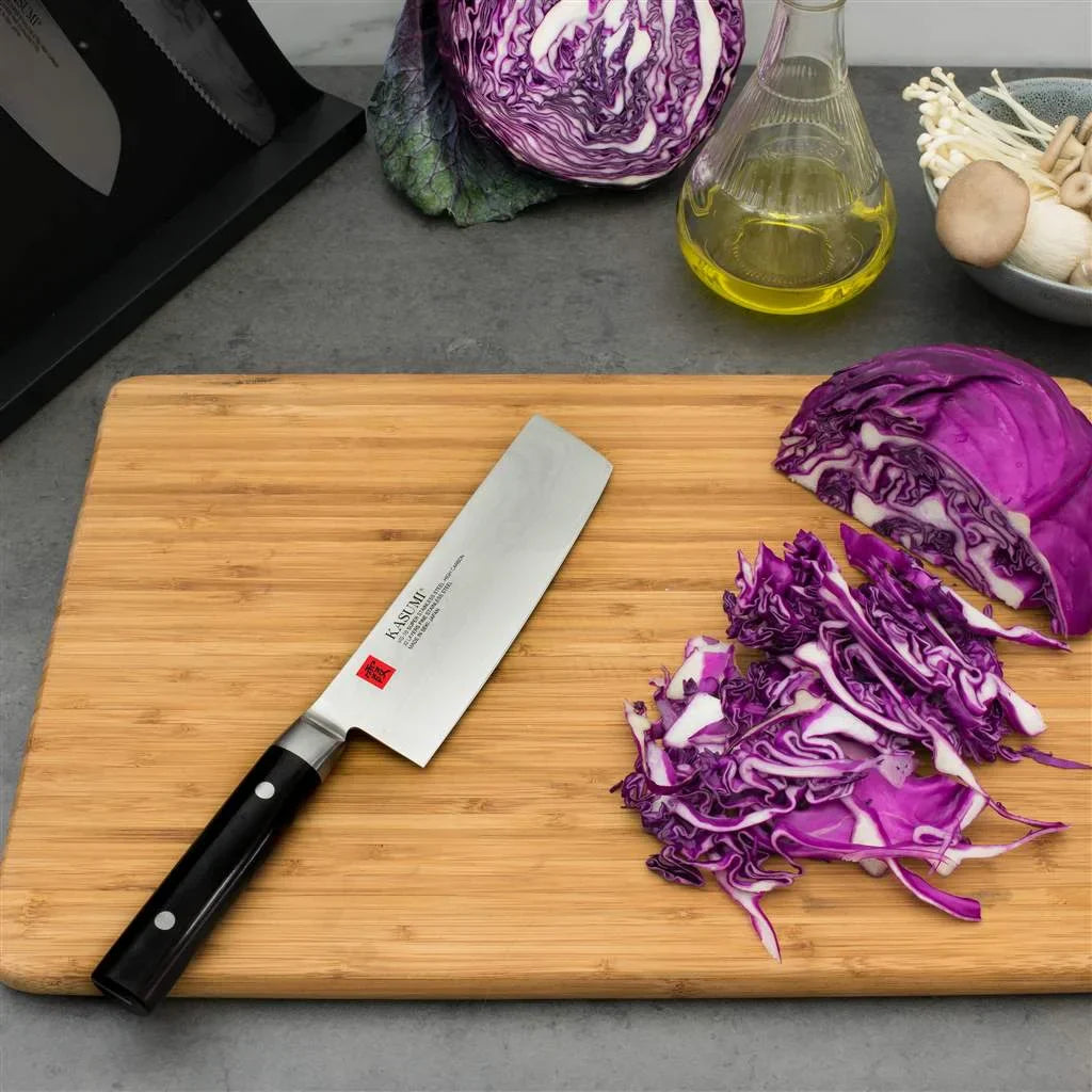Kasumi Damascus Nakiri 17cm | VG-10 Japanese Vegetable Knife-Nakiri Knife-DECOROLALA