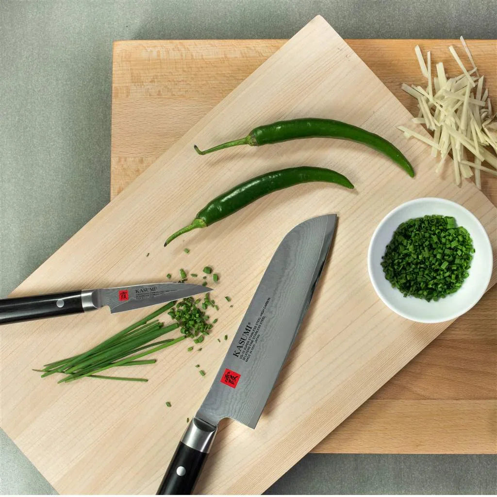 Kasumi Damascus Santoku 13cm – VG-10 Compact Chef Knife, Japan-Santoku Knife-DECOROLALA