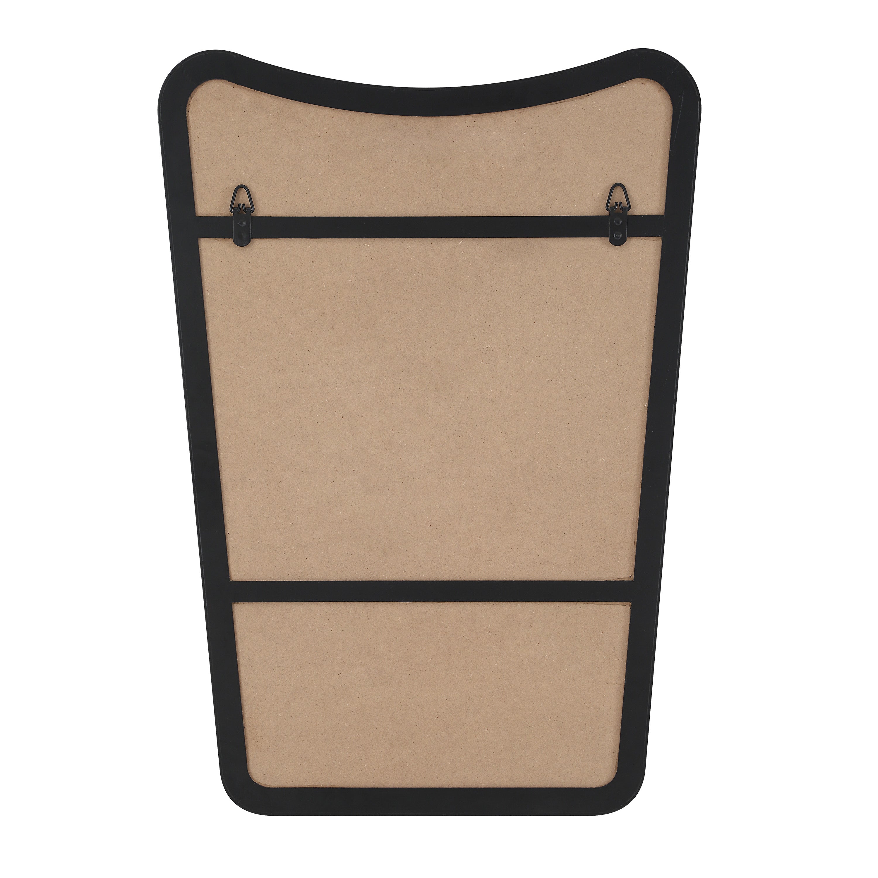 Kateri 28" Tall Irregular Wall Mirror, Black-Mirror-DECOROLALA