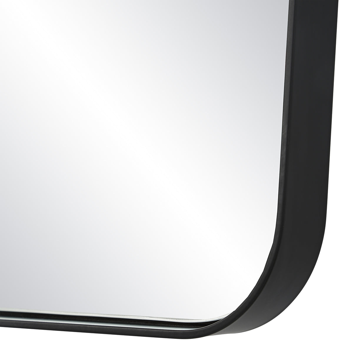 Kateri 28" Tall Irregular Wall Mirror, Black-Mirrors-DECOROLALA