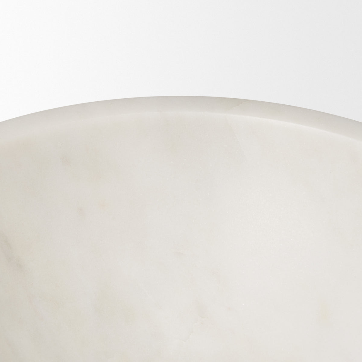 Katora Large Premium Solid White Marble Bowl-Bowls-DECOROLALA