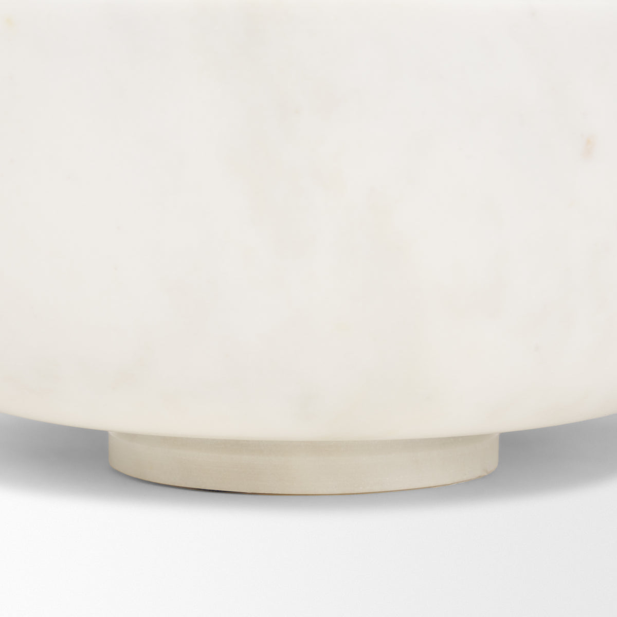 Katora Large Premium Solid White Marble Bowl-Bowls-DECOROLALA