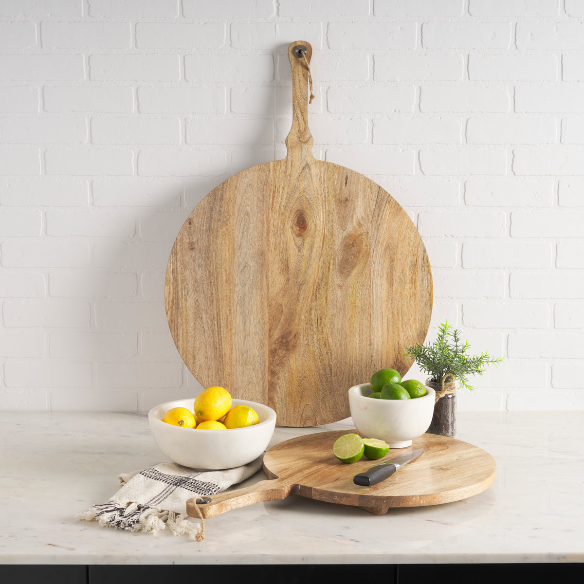 Katora Large Premium Solid White Marble Bowl-Bowls-DECOROLALA
