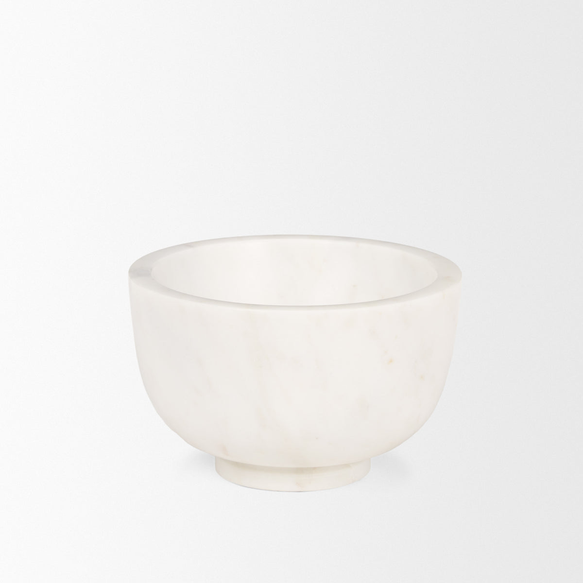 Katora Small Premium Solid White Marble Bowl-Bowls-DECOROLALA