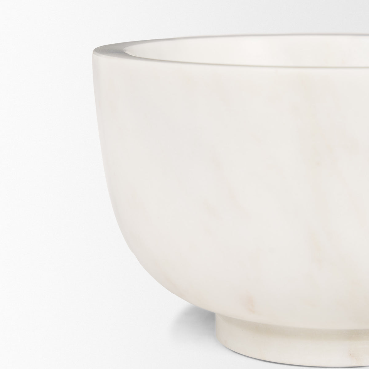 Katora Small Premium Solid White Marble Bowl-Bowls-DECOROLALA