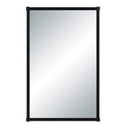 Kauri 35" H x 22" W Wall Mirror, Black-Mirror-DECOROLALA
