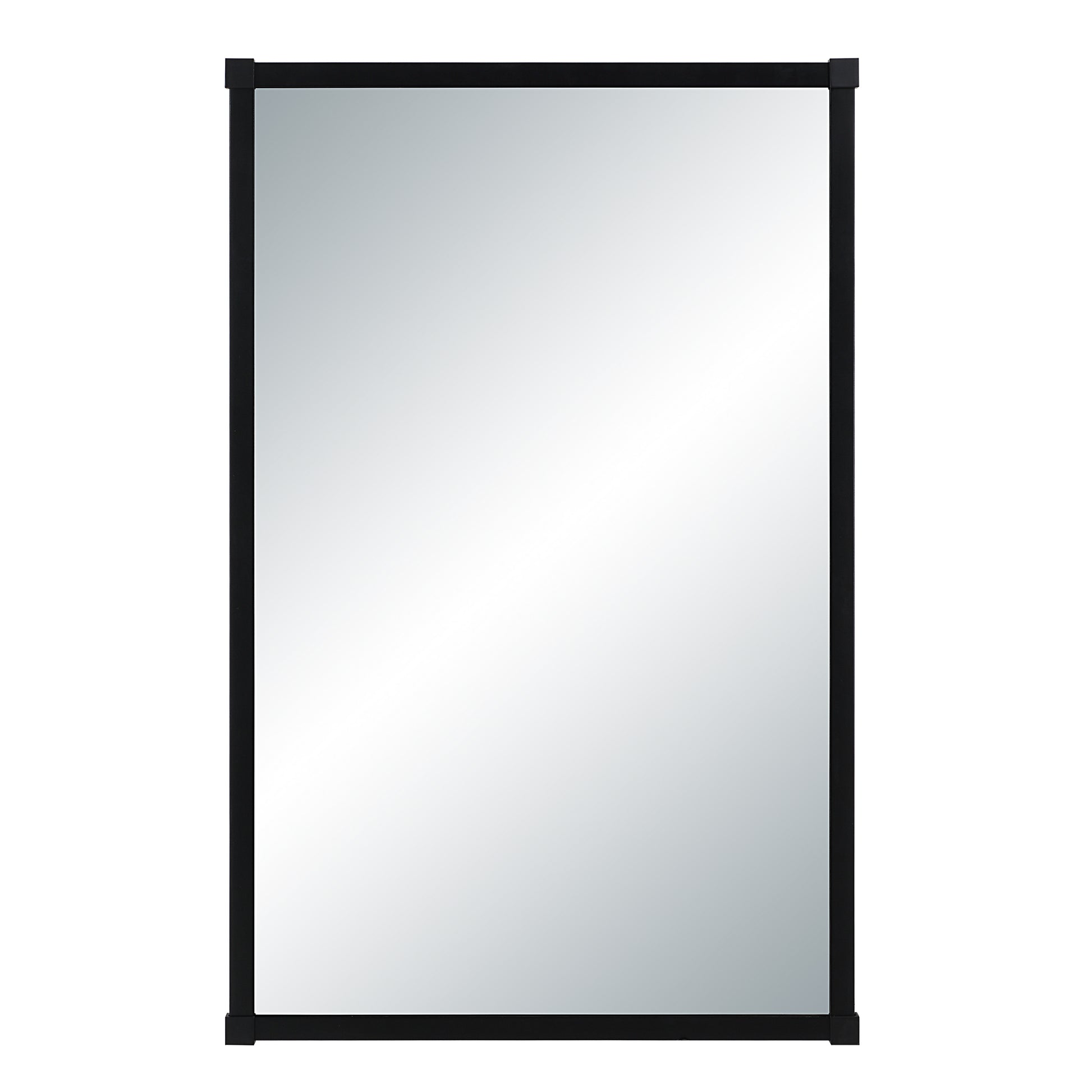 Kauri 35" H x 22" W Wall Mirror, Black-Mirror-DECOROLALA