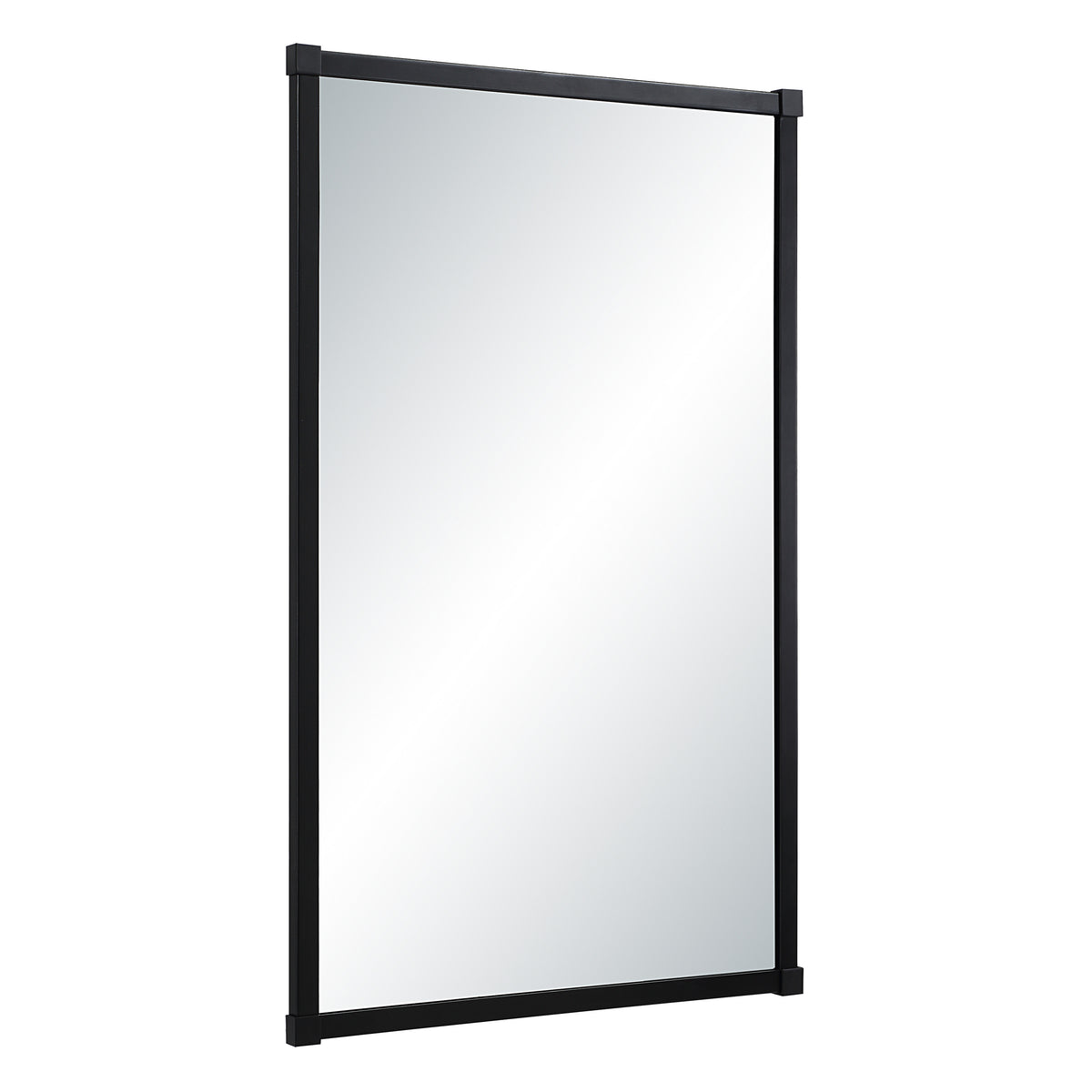 Kauri 35" H x 22" W Wall Mirror, Black-Mirrors-DECOROLALA