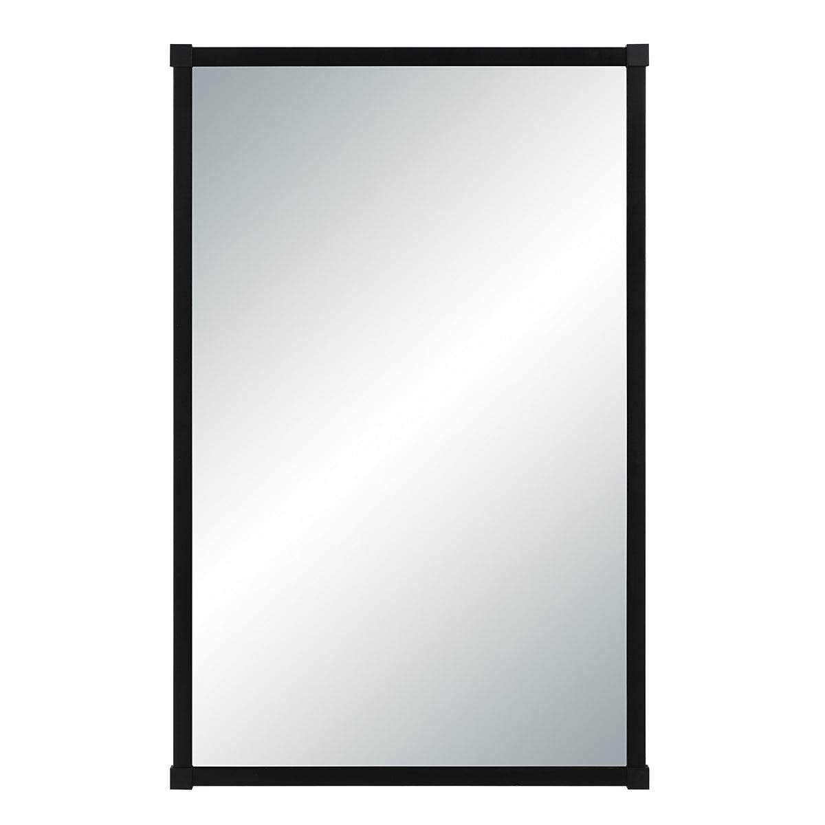 Kauri 35" H x 22" W Wall Mirror, Black-Mirrors-DECOROLALA