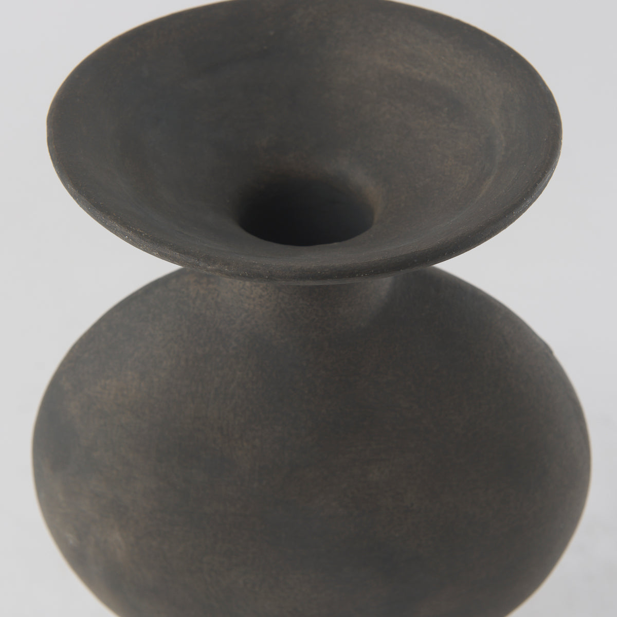 Kaz 6.7L x 5.5W x 11.2H Earthy Brown Ceramic Vase-Vase-DECOROLALA