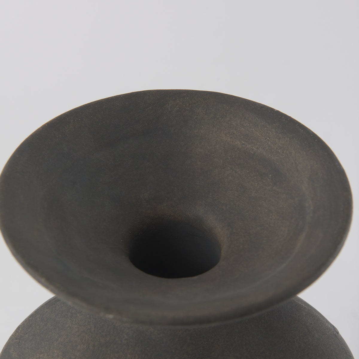 Kaz 6.7L x 5.5W x 11.2H Earthy Brown Ceramic Vase-Vase-DECOROLALA