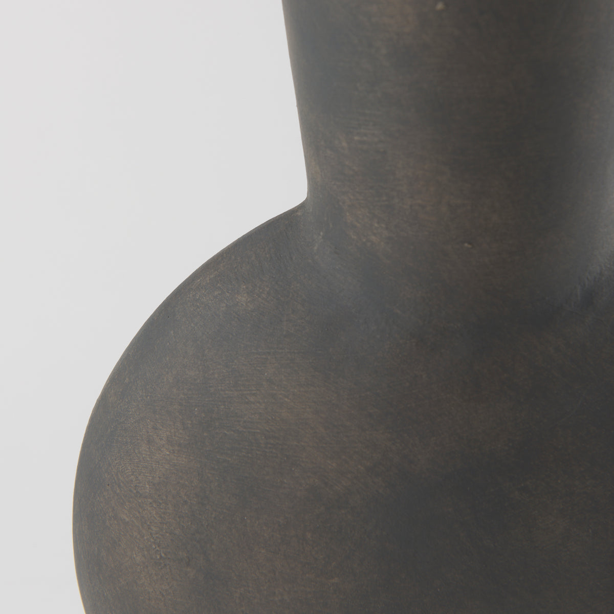 Kaz 8.3L x 3.9W x 16.7H Earthy Brown Ceramic Vase-Vase-DECOROLALA
