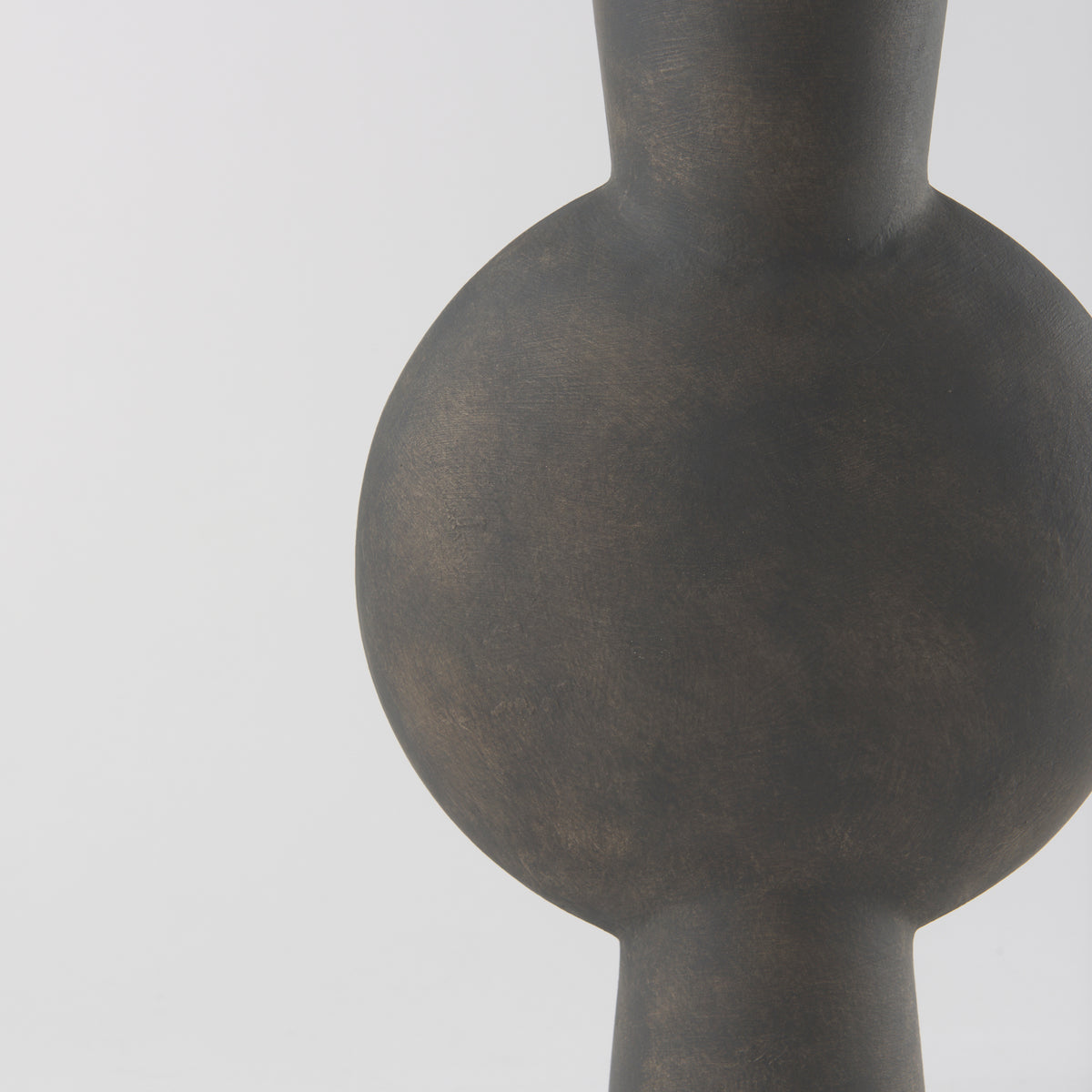 Kaz 8.3L x 3.9W x 16.7H Earthy Brown Ceramic Vase-Vase-DECOROLALA