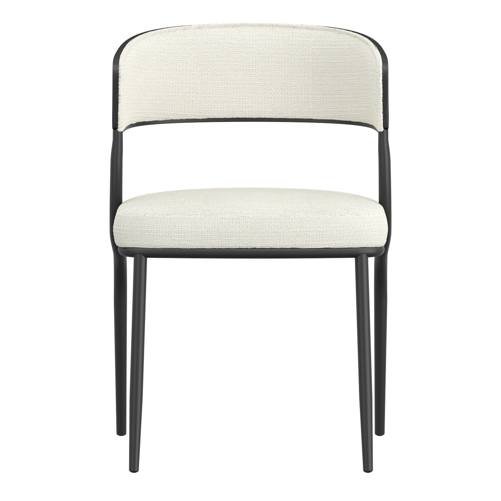 Kazan Dining Chair - Ivory Performance Fabric Bentwood Back-DECOROLALA