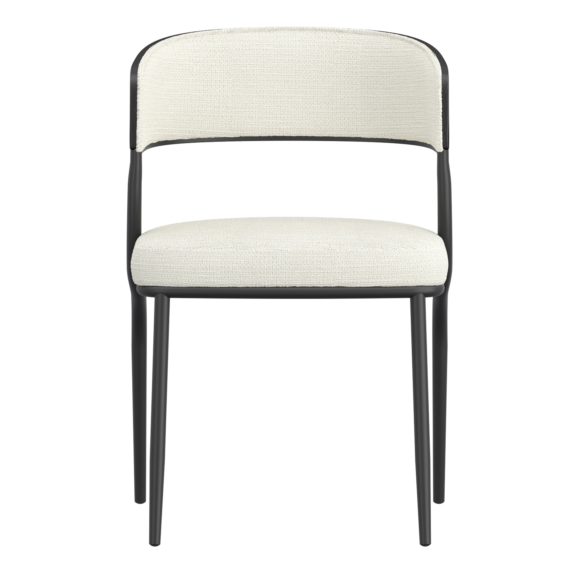 Kazan Dining Chair - Ivory Performance Fabric Bentwood Back-DECOROLALA