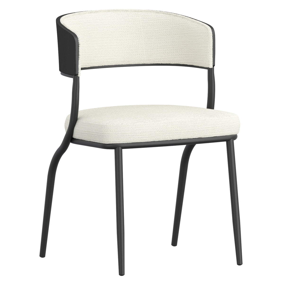 Kazan Dining Chair - Ivory Performance Fabric Bentwood Back-Dining Chairs-DECOROLALA