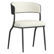 Kazan Dining Chair - Ivory Performance Fabric Bentwood Back-DECOROLALA