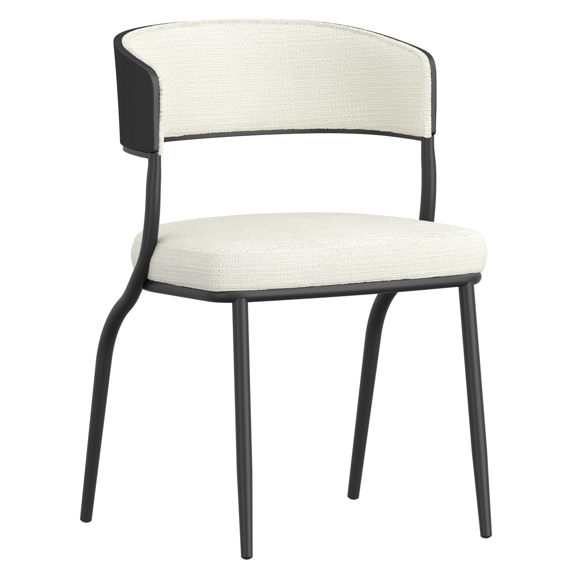 Kazan Dining Chair - Ivory Performance Fabric Bentwood Back-DECOROLALA