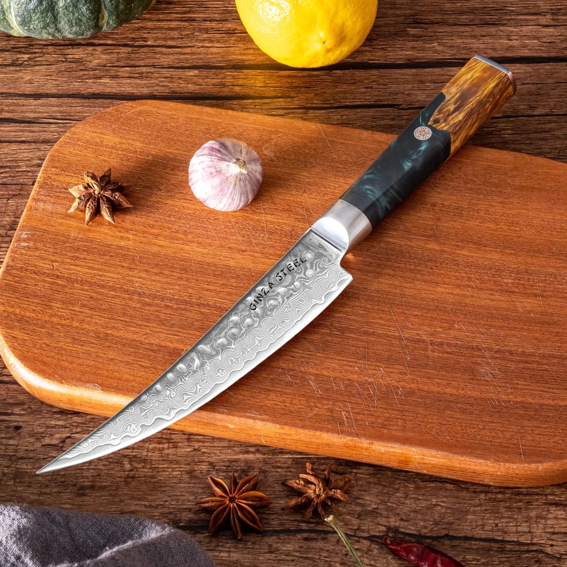 Kaze Katana 6" Boning Knife Damascus Steel VG10-Boning Knife-DECOROLALA