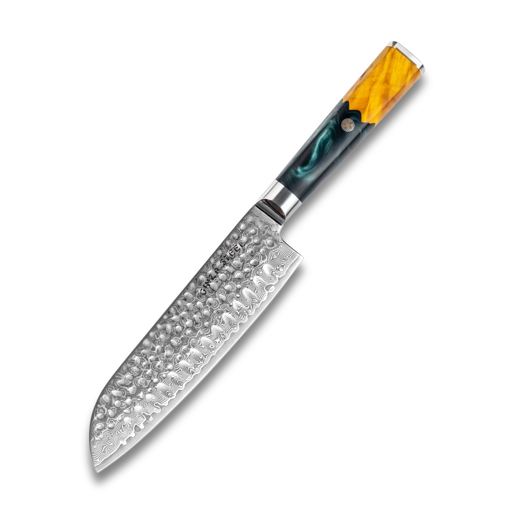 Kaze Katana 7" Santoku Knife Damascus Steel-Santoku Knife-DECOROLALA
