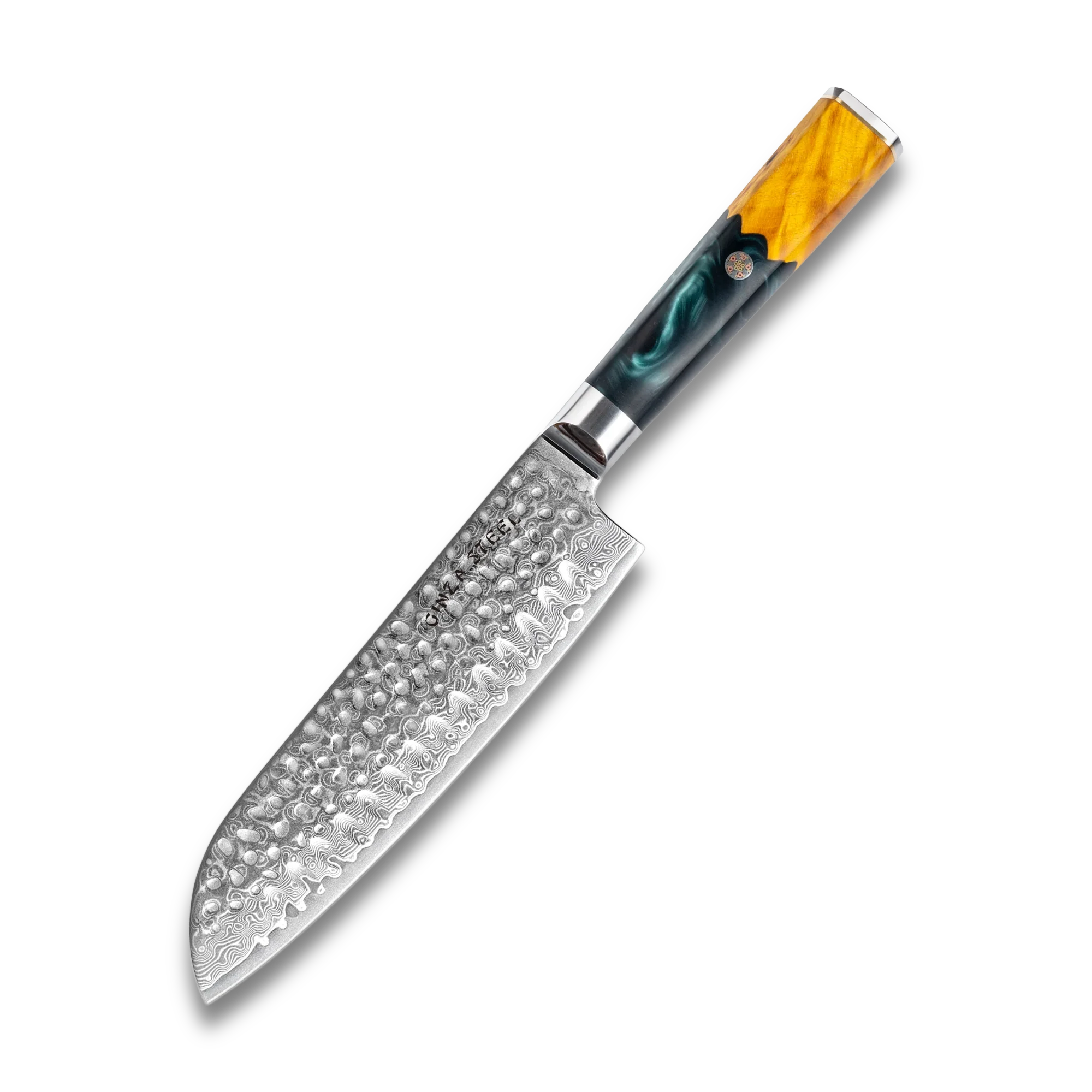 Kaze Katana 7? Santoku Knife | Damascus Steel by Ginza Steel-Santoku Knife-DECOROLALA