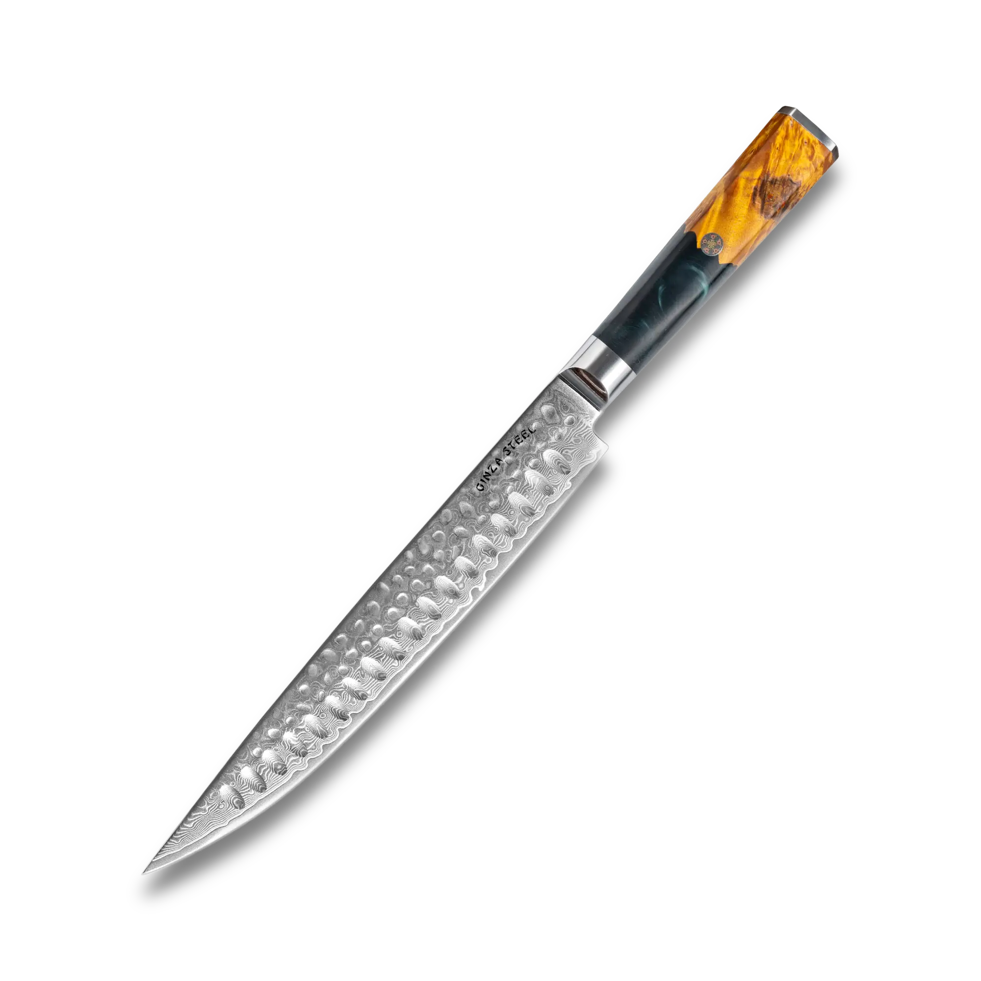 Kaze Katana 9? Carving Knife | Damascus Steel by Ginza Steel-Carving Knife-DECOROLALA