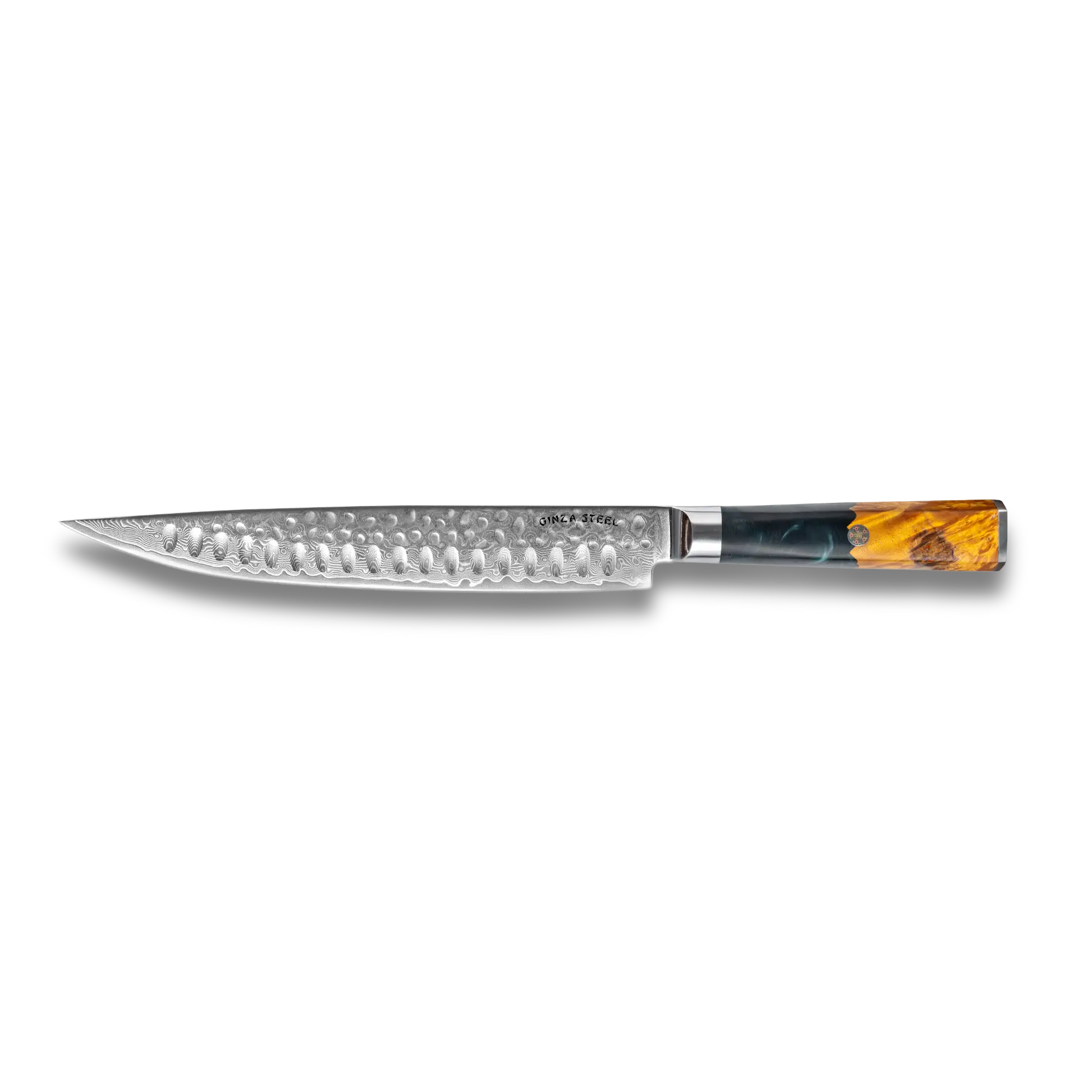Kaze Katana 9? Carving Knife | Damascus Steel by Ginza Steel-Carving Knife-DECOROLALA