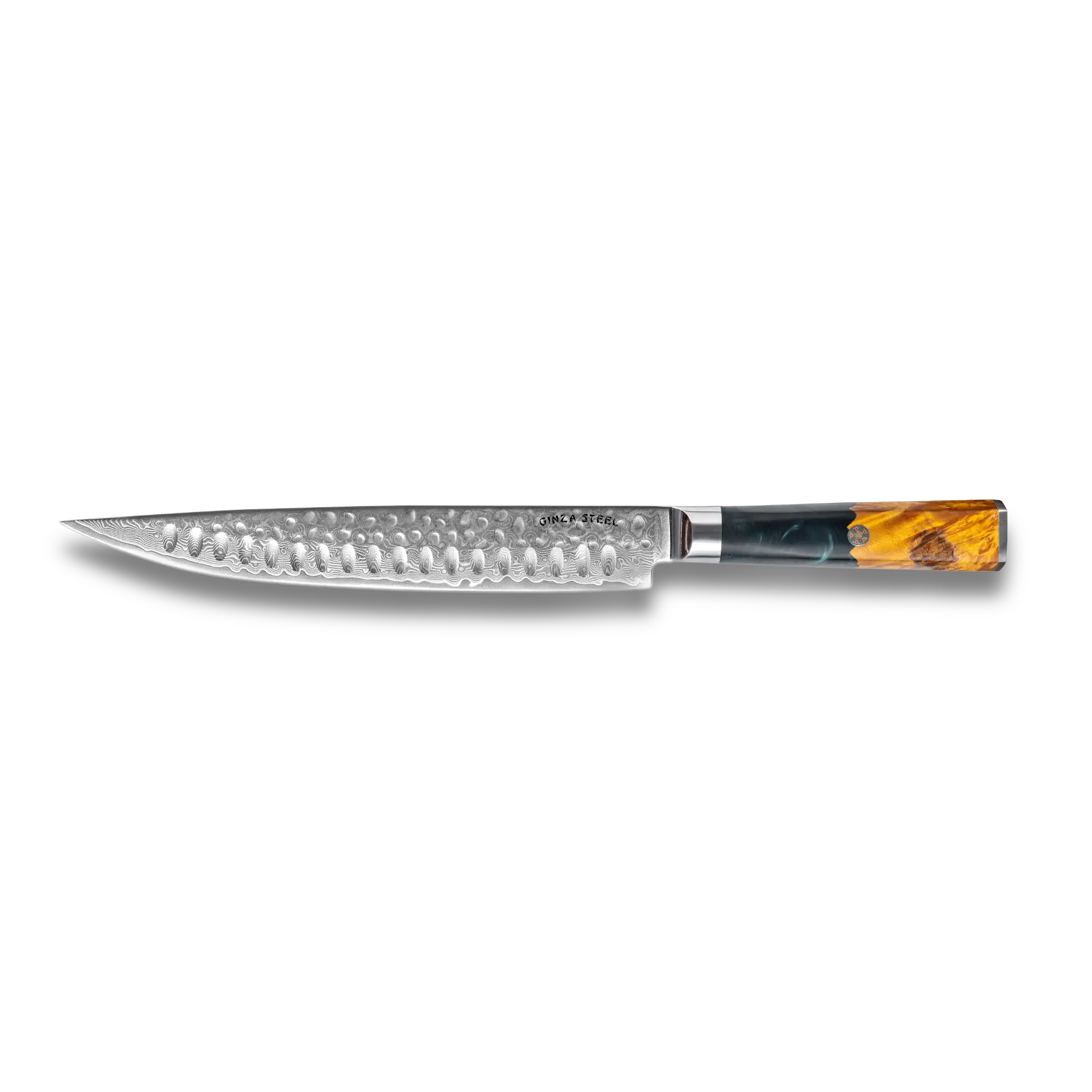 Kaze Katana 9? Carving Knife | Damascus Steel by Ginza Steel-Carving Knife-DECOROLALA