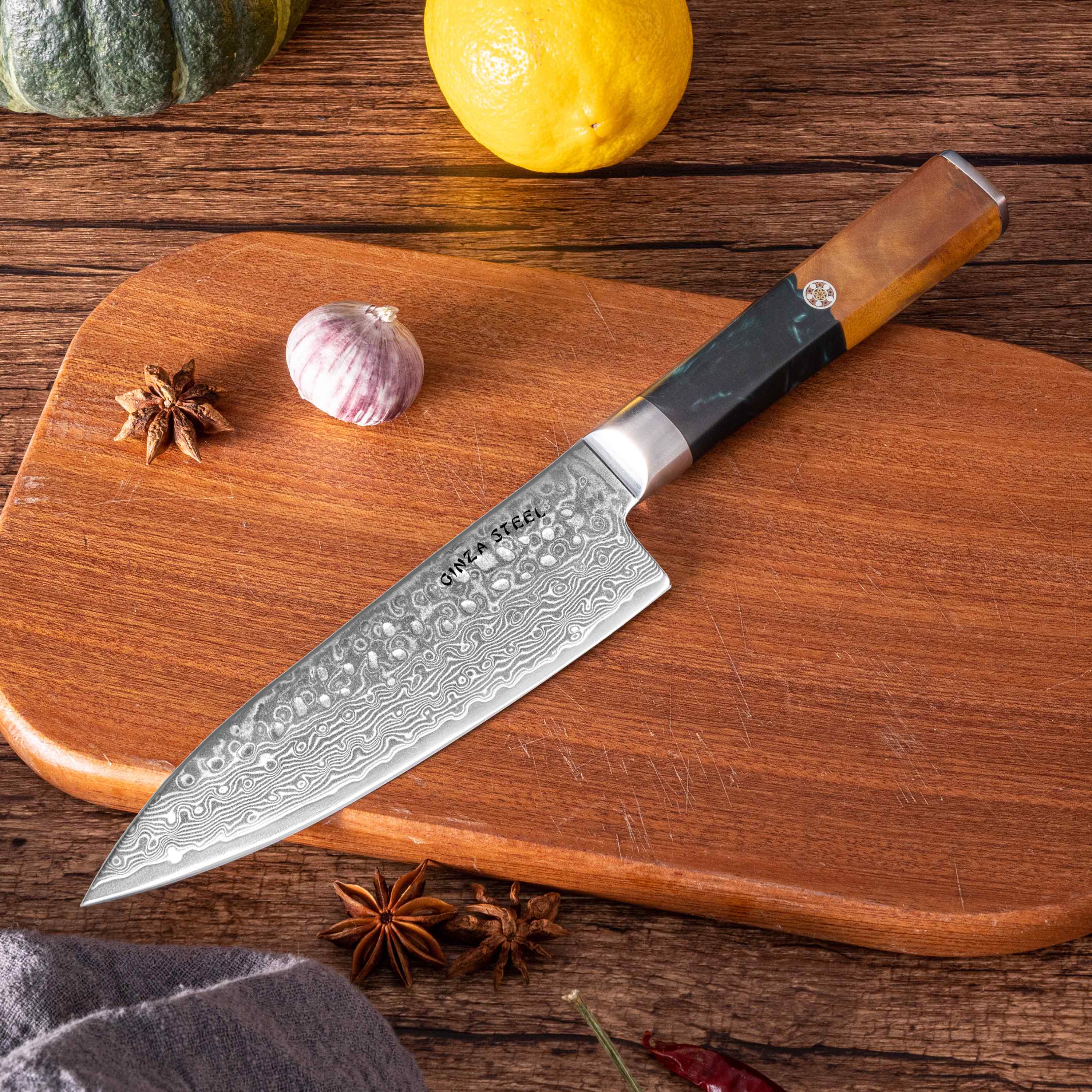 Kaze Katana | Chef Knife 6-in Damascus VG10 Steel 67 layer-Chef Knife-DECOROLALA