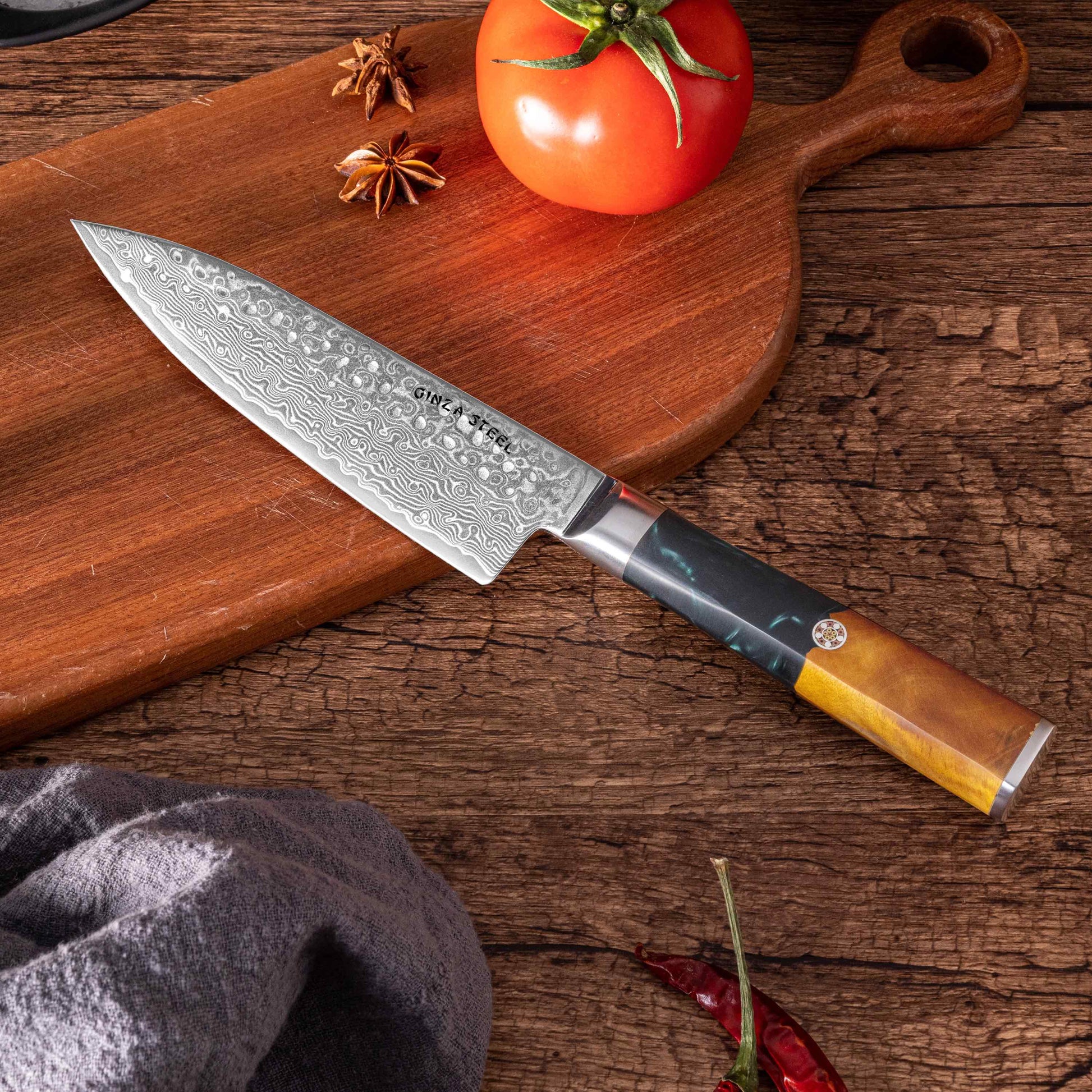 Kaze Katana | Chef Knife 6-in Damascus VG10 Steel 67 layer-Chef Knife-DECOROLALA