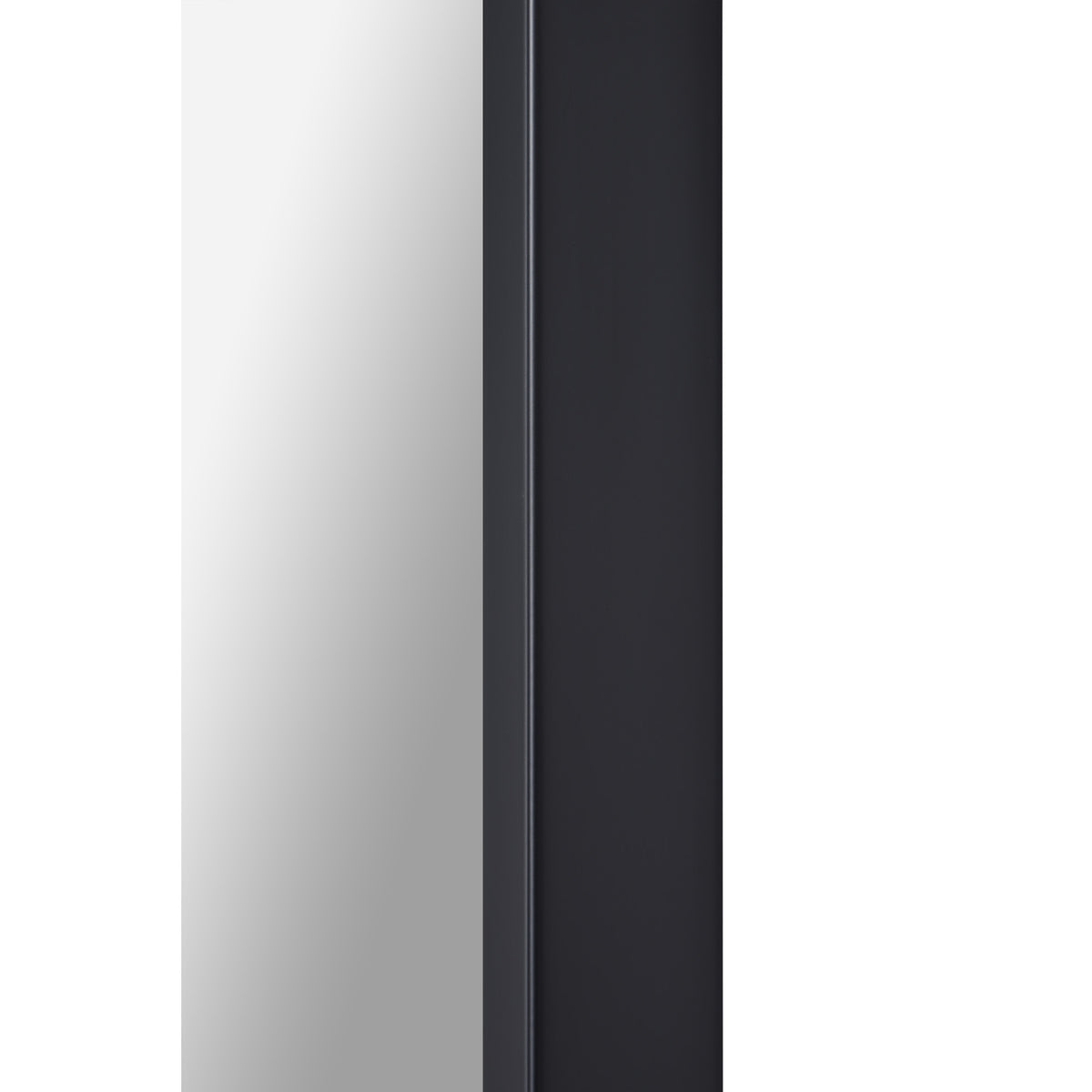 Keene 83" Tall Rectangle Full Length Mirror, Black-Full-Length Mirrors-DECOROLALA