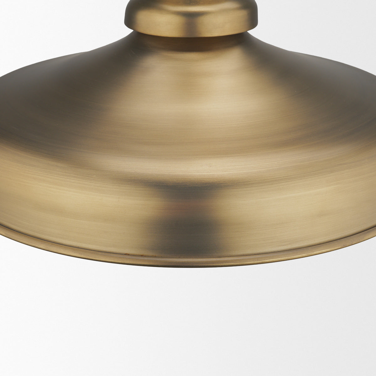 Keller Wide Antiqued Brass Metal 1-Light Pendant-Pendant Lighting-DECOROLALA