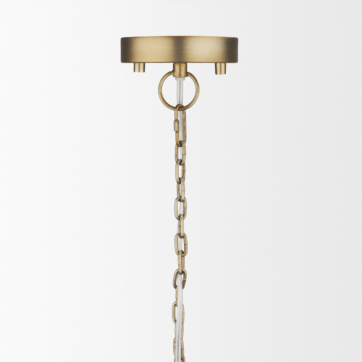 Keller Wide Antiqued Brass Metal 1-Light Pendant-Pendant Lighting-DECOROLALA