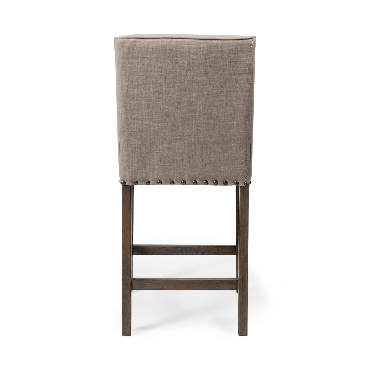Kensington 27.5" Seat Height Fabric Seat Brown Wood Frame Counter Stool-Bar Stools-DECOROLALA