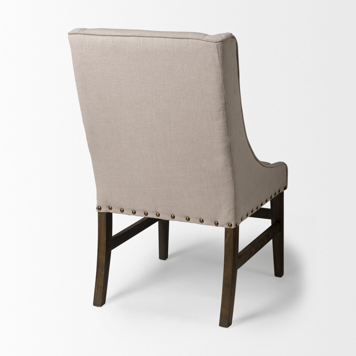 Kensington High-Back Dining Side Chair | Fabric w/ Wood-Dining Chairs-DECOROLALA
