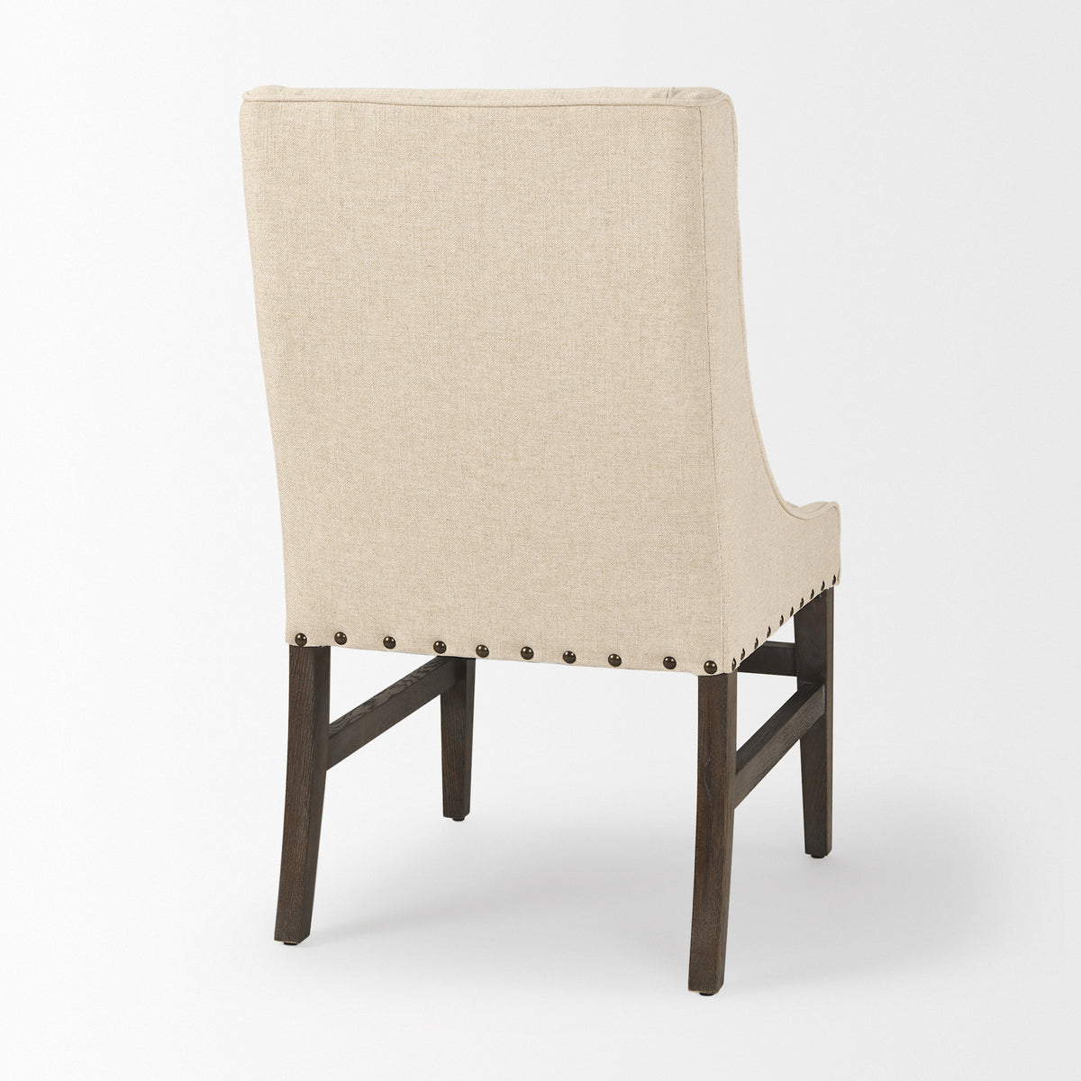 Kensington High-Back Dining Side Chair | Fabric w/ Wood-Dining Chairs-DECOROLALA