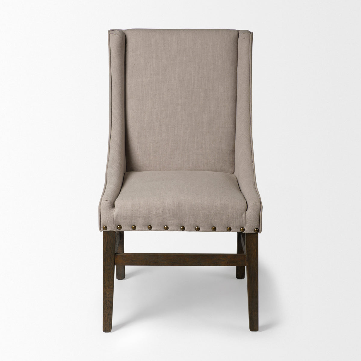 Kensington High-Back Dining Side Chair | Fabric w/ Wood-Dining Chairs-DECOROLALA