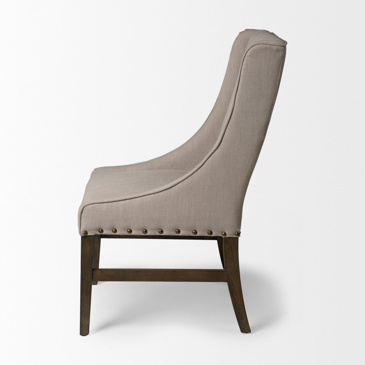 Kensington High-Back Dining Side Chair | Fabric w/ Wood-Dining Chairs-DECOROLALA