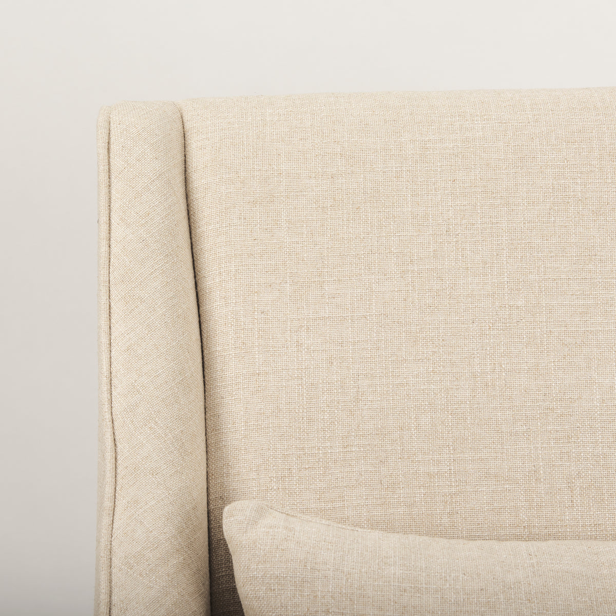 Kensington Linen Fabric and Wood Accent Chair-Accent Chairs-DECOROLALA