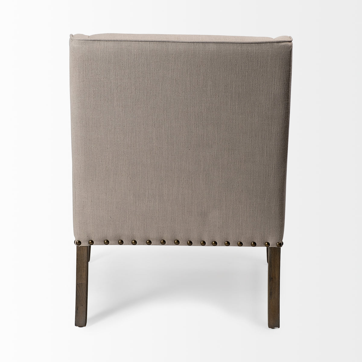 Kensington Linen Fabric and Wood Accent Chair-Accent Chairs-DECOROLALA