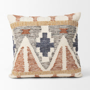 Kenzie 20x20 Multi Colored Print Square Pillow Cover w/ Down Filler-Decorative Pillows-DECOROLALA