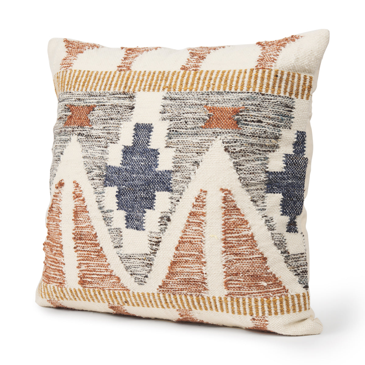 Kenzie Handwoven Wool Ikat Pillow Cover (Min Order Qty 2)-Decorative Pillows-DECOROLALA