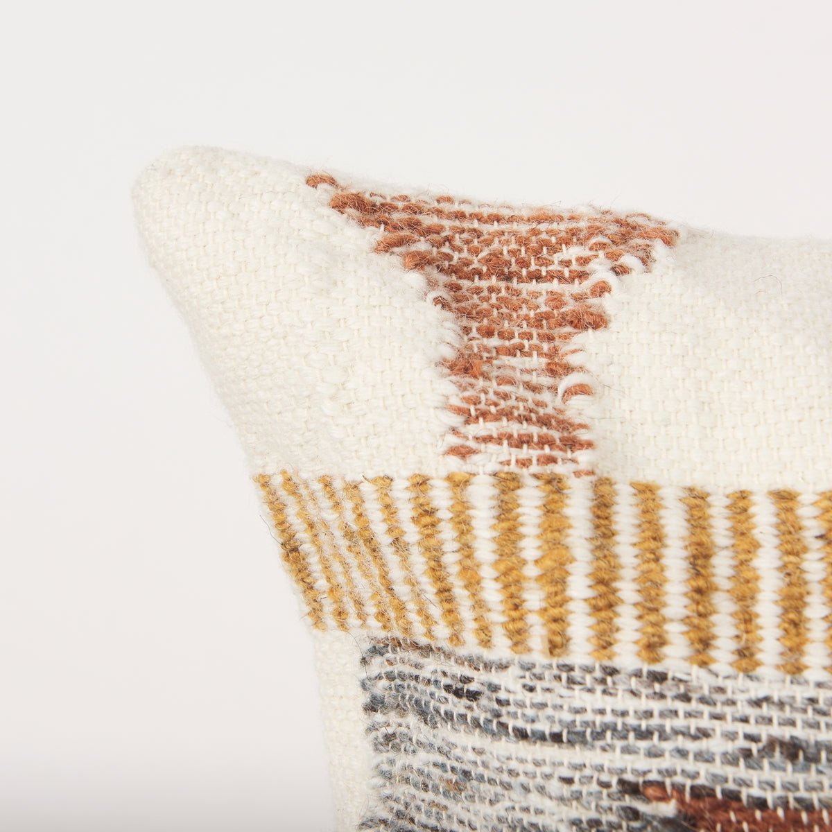 Kenzie Handwoven Wool Ikat Pillow Cover (Min Order Qty 2)-Decorative Pillows-DECOROLALA