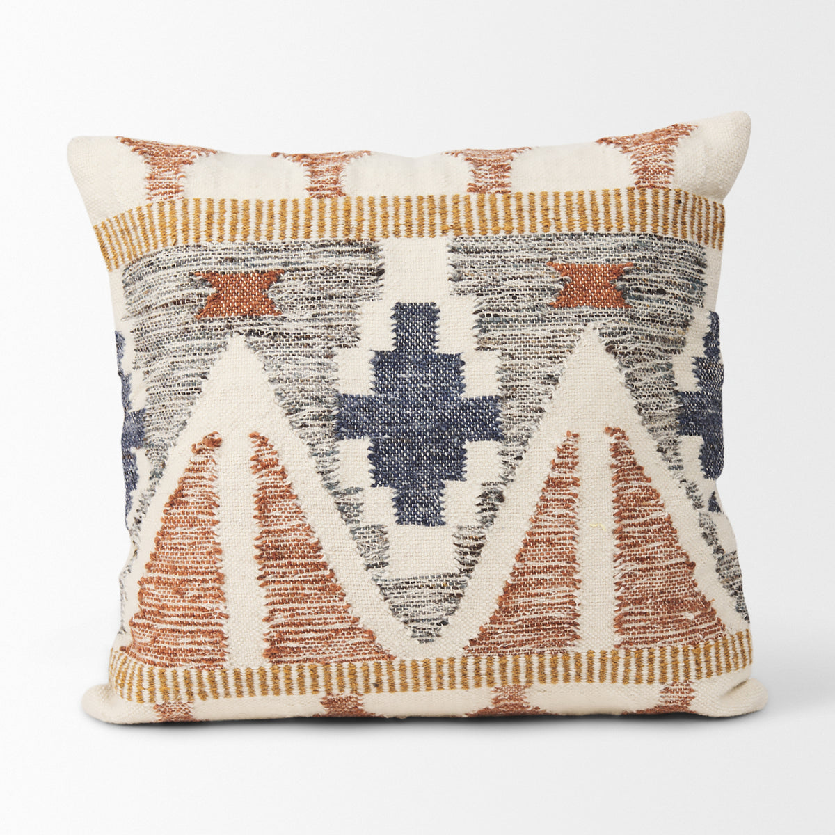 Kenzie Handwoven Wool Ikat Pillow Cover (Min Order Qty 2)-Decorative Pillows-DECOROLALA