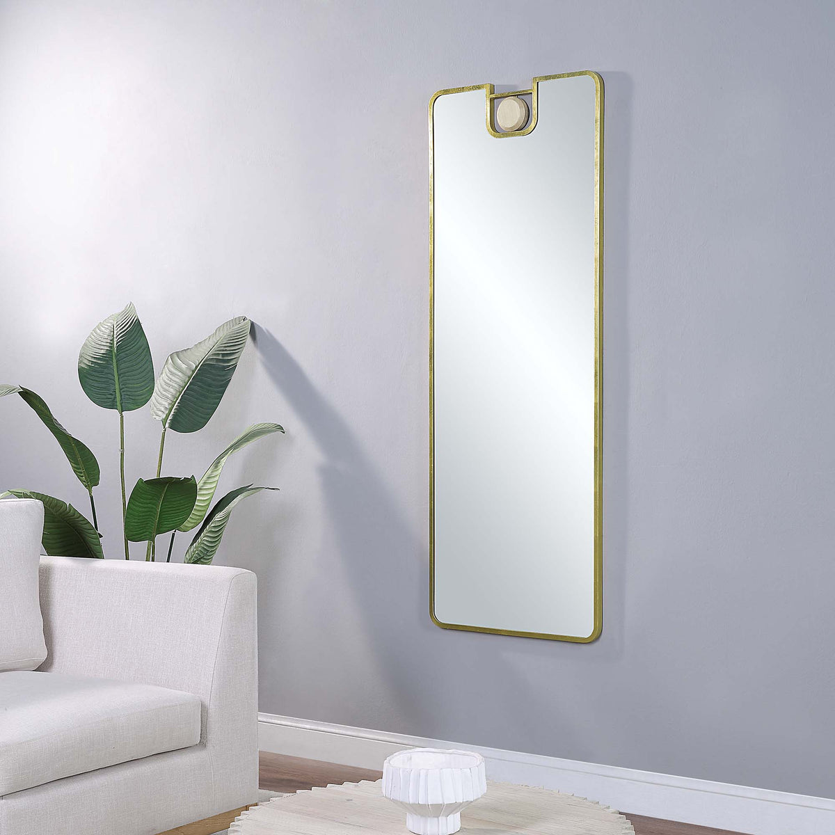 Kepler 65" Tall Rectangle Full Length Mirror, Yellow-Full-Length Mirrors-DECOROLALA