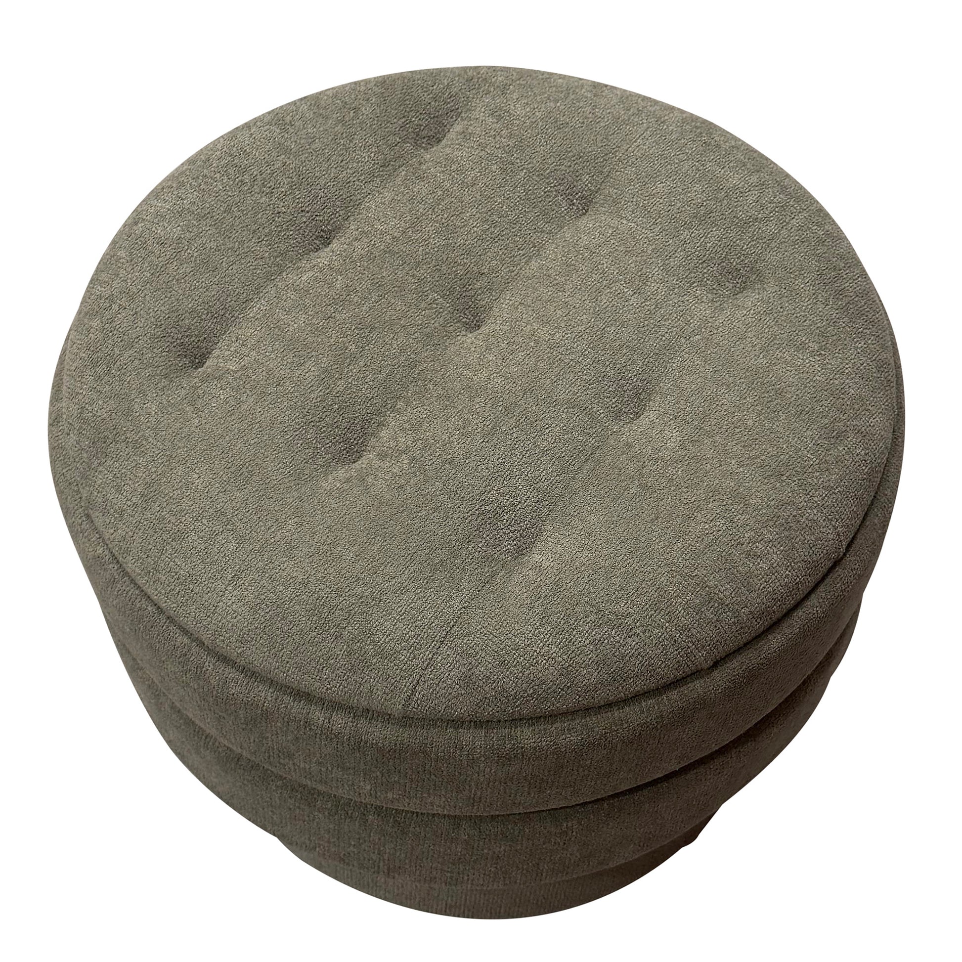 Kepler Round Storage Ottoman - Moss Green Side Table Lid-DECOROLALA