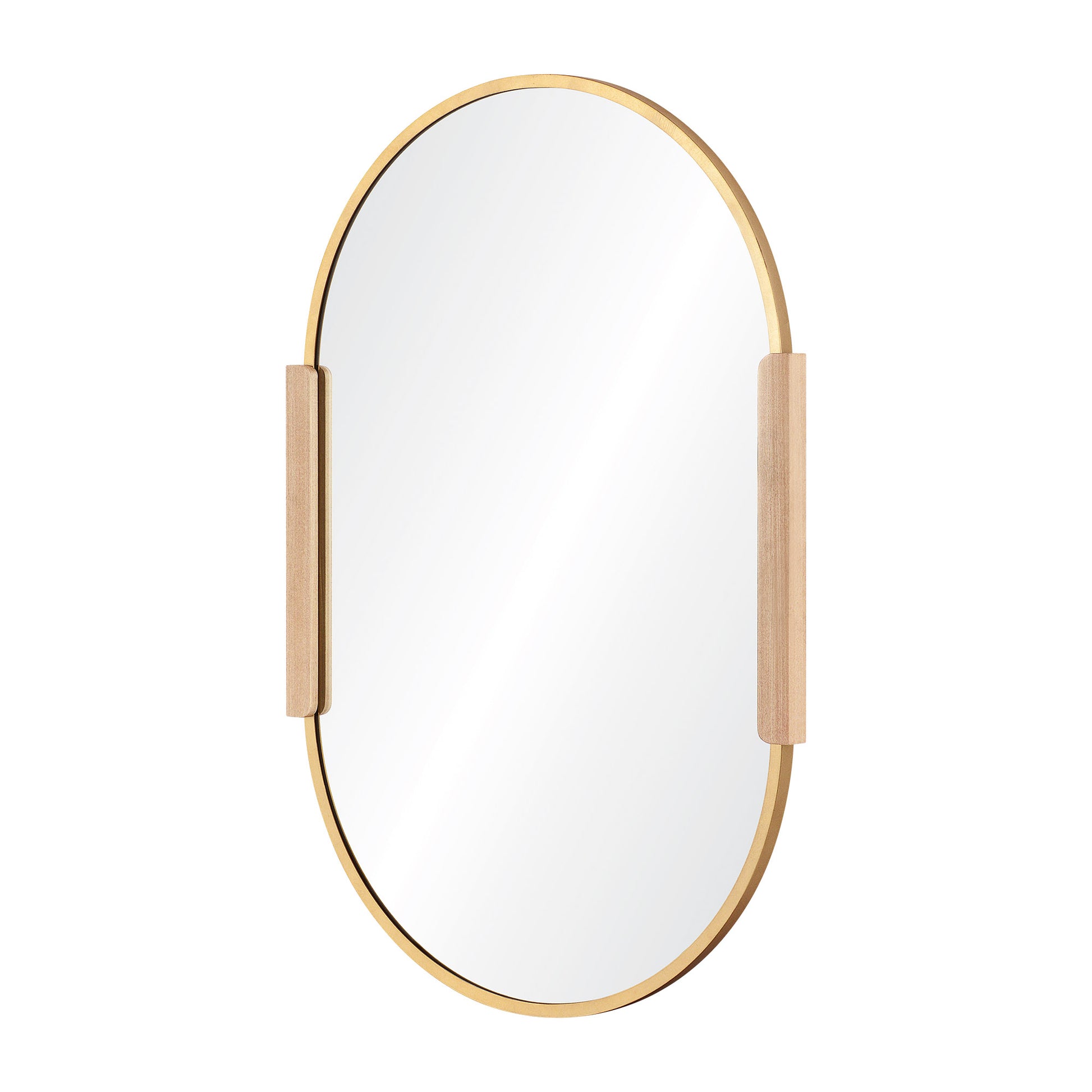 Kerianne 41" Tall Oval Wall Mirror, Yellow-Mirror-DECOROLALA