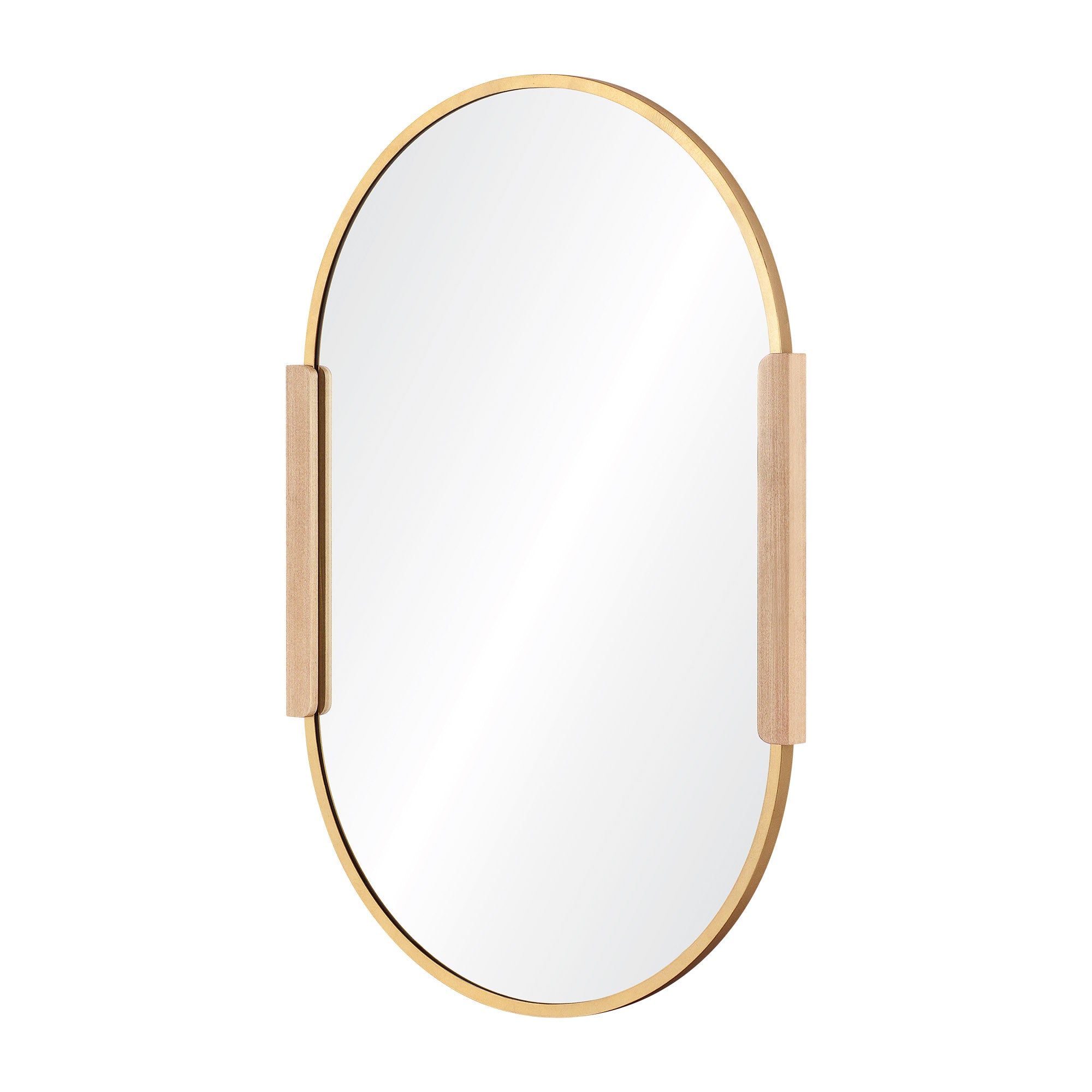 Kerianne 41" Tall Oval Wall Mirror, Yellow-Mirror-DECOROLALA