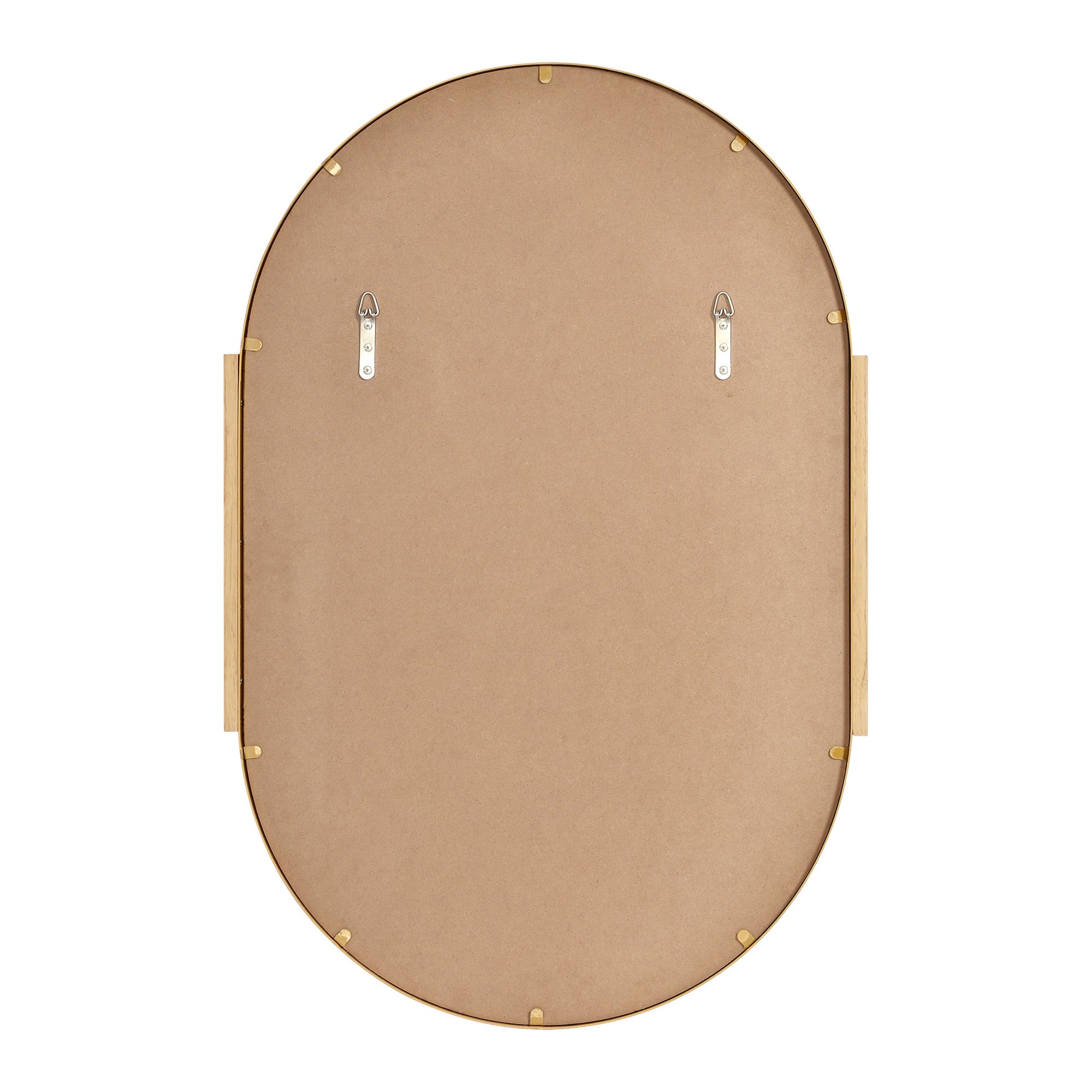 Kerianne 41" Tall Oval Wall Mirror, Yellow-Mirror-DECOROLALA